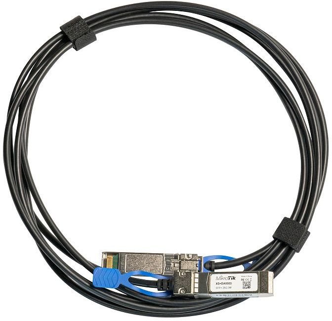 Патч-корд MikroTik XS+DA0003 25Гбит/с 3м черный SFP28-SFP28