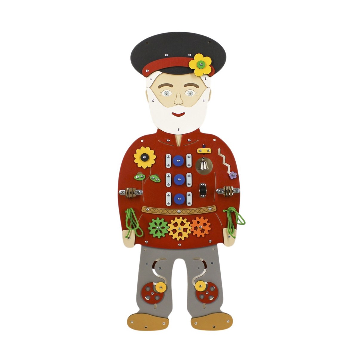 Бизиборд дедушка в народном костюме