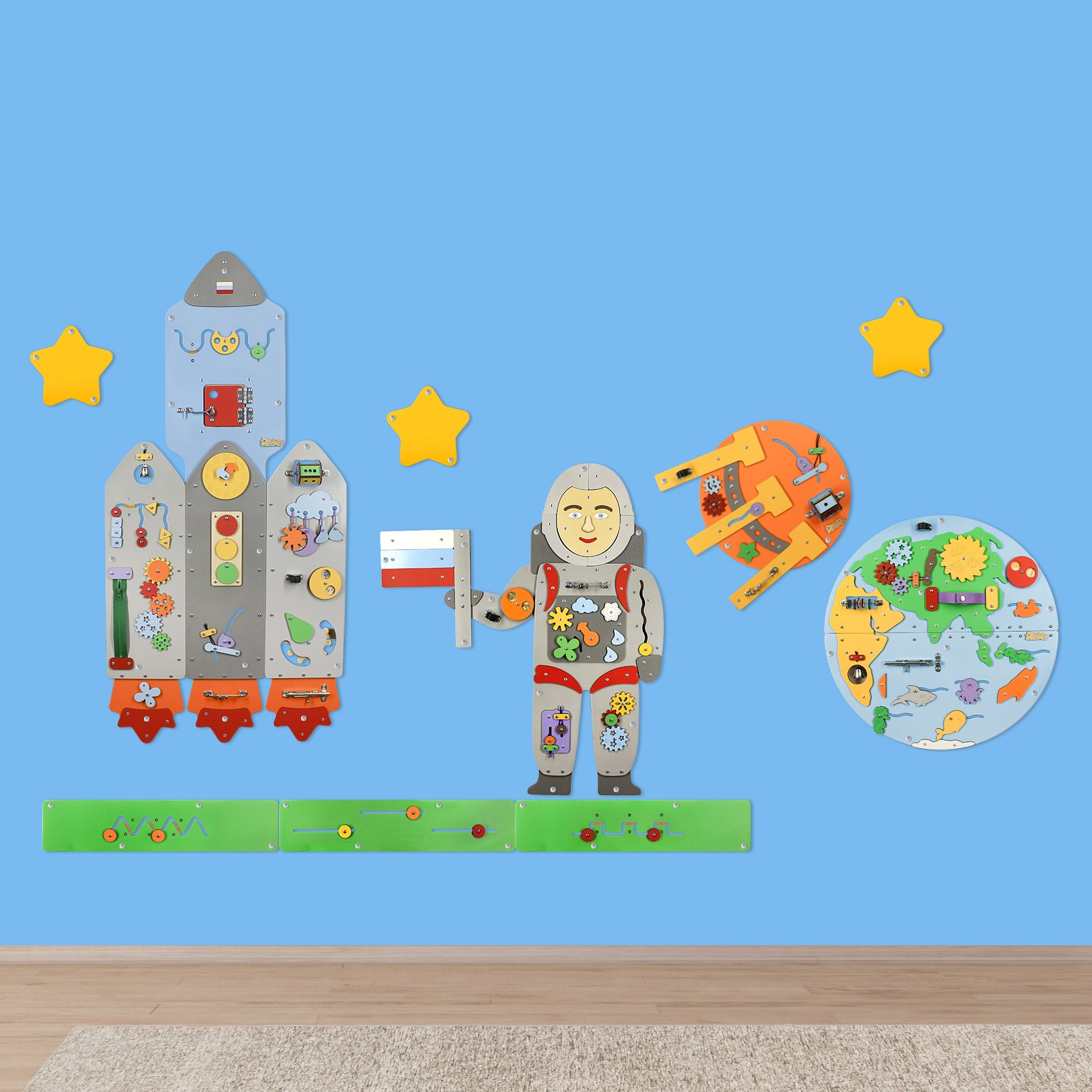 Комплект бизибордов Космос01