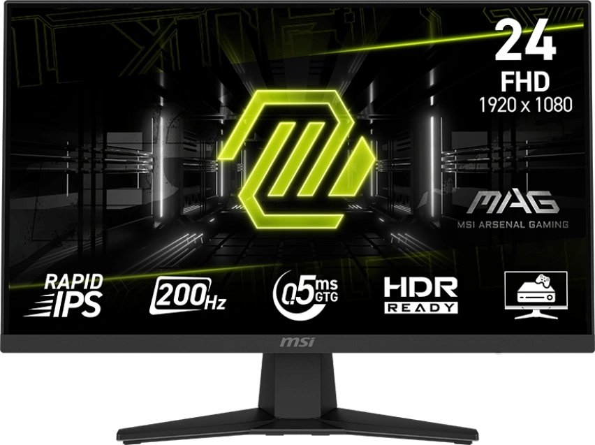 Монитор MSI 23.8" Mag 244F черный IPS LED 16:9 HDMI матовая 300cd 178гр/178гр 1920x1080 200Hz DP FHD 2.88кг