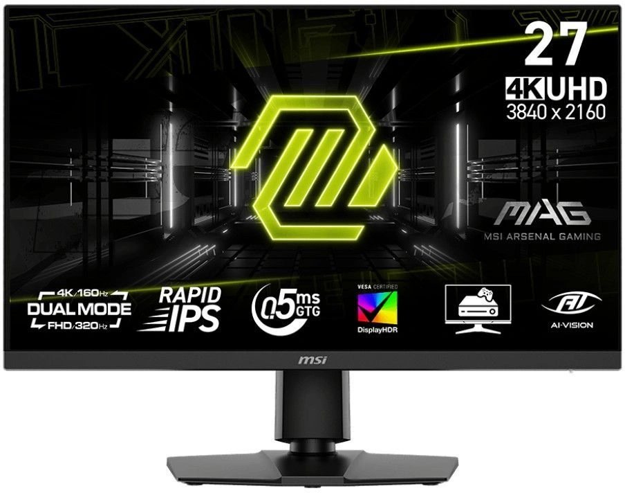 Монитор MSI 27" Mag 272URDF E16 черный IPS LED 16:9 HDMI матовая HAS Piv 1000:1 400cd 178гр/178гр 3840x2160 160Hz DP 4K USB 7.4кг