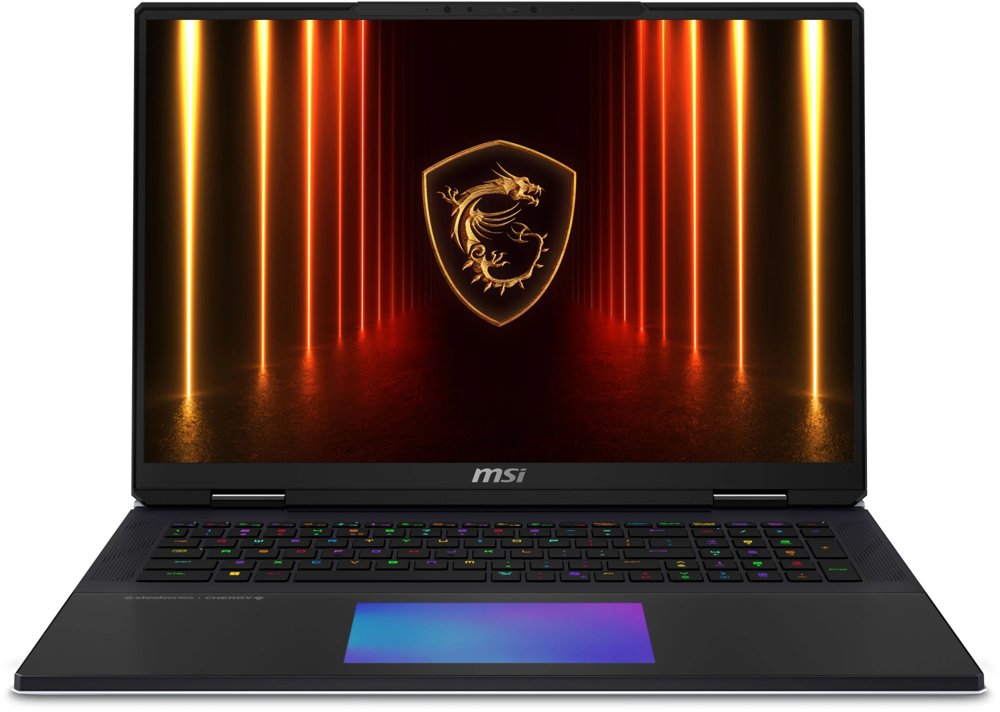 Ноутбук MSI Titan 18 HX AI A2XWJG-206RU Core Ultra 9 285HX 64Gb SSD4Tb NVIDIA GeForce RTX 5090 24Gb 18" IPS UHD+ (3840x2400) Windows 11 Home black WiFi BT Cam (9S7-182421-206)
