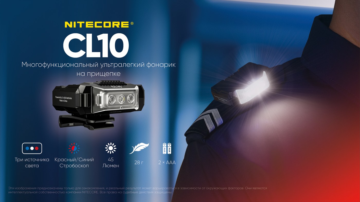 Фонарь налобный Nitecore CL10