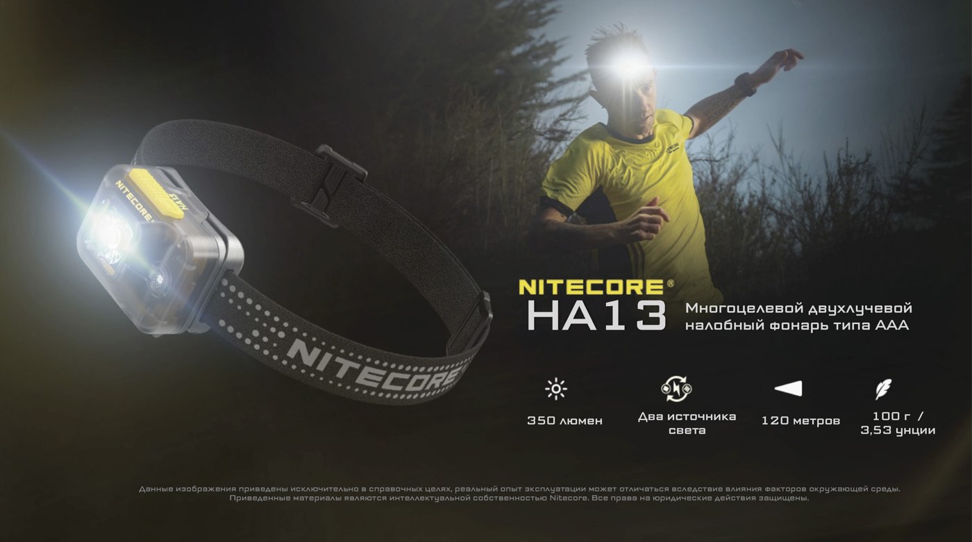 Фонарь налобный Nitecore HA13