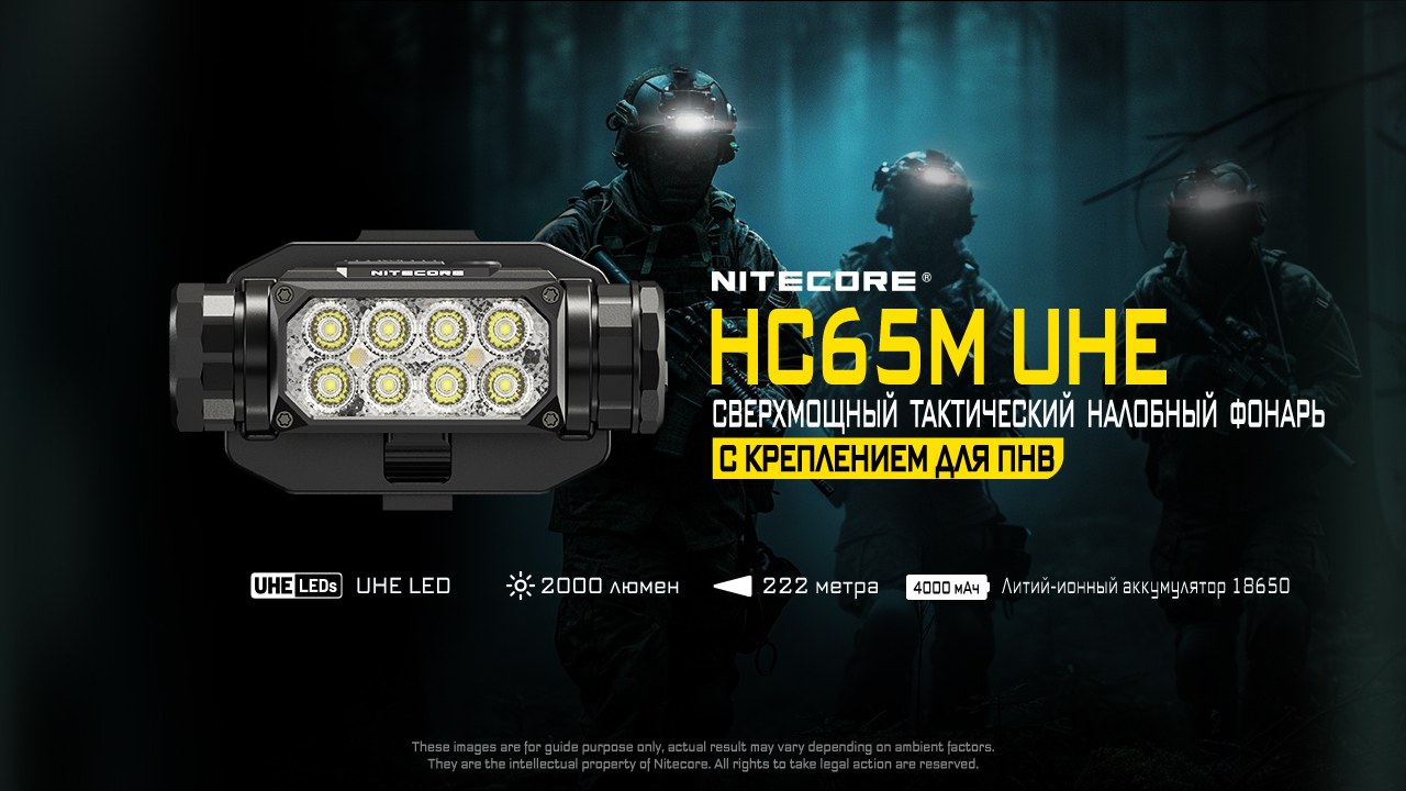 Фонарь налобный Nitecore HC65MUHE