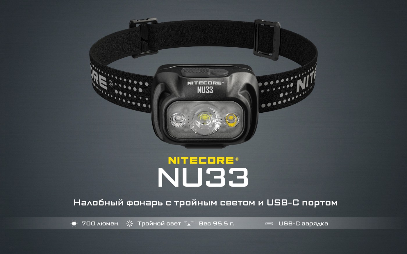 Фонарь налобный Nitecore NU33