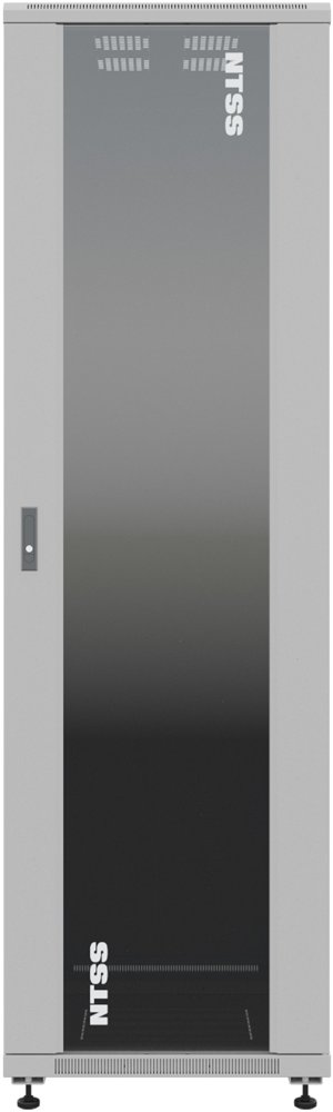 Шкаф серверный NTSS Премиум (NTSS-R42U6080GS) напольный 42U 600x800мм пер.дв.стекл металл 900кг серый 710мм 87.7кг 1987мм IP20 сталь
