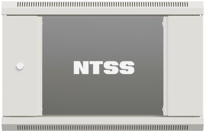 Шкаф коммутационный NTSS Премиум (NTSS-W9U6045GS-2) настенный 9U 600x450мм пер.дв.стекл 60кг серый 365мм 20кг 220град. 500мм IP20 сталь