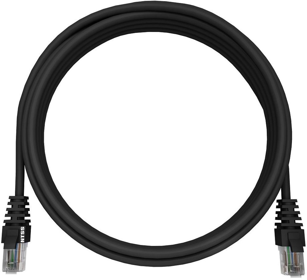 Патч-корд NTSS NTSS-PC-UTP-RJ45-5e-10.0-LSZH-BL UTP RJ-45 вил.-вилка RJ-45 кат.5E 10м черный LSZH 26AWG