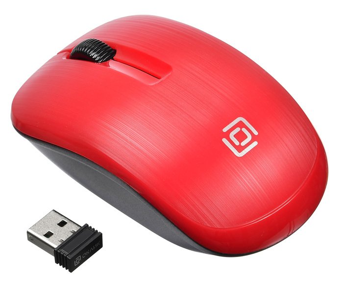Мышь Оклик 525MW черный/красный оптическая 1000dpi беспров. USB для ноутбука 3but (1090720)