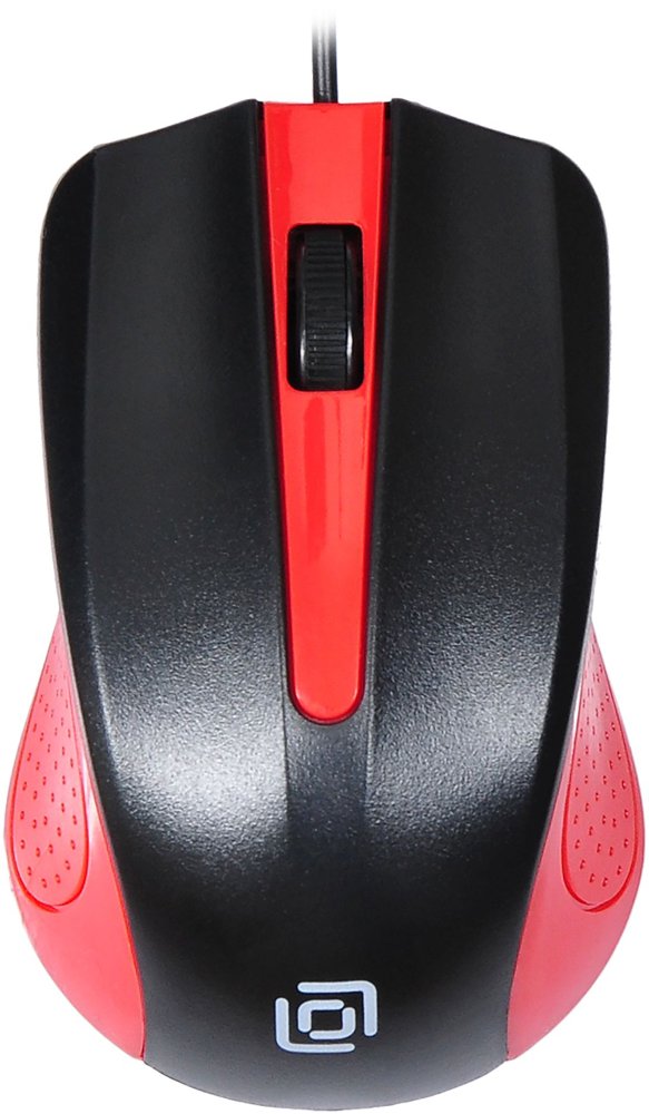 Мышь Оклик 225M черный/красный оптическая 1200dpi USB для ноутбука 3but (288237)
