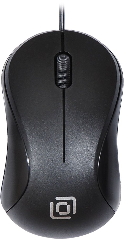 Мышь Оклик 115S черный оптическая 1200dpi USB для ноутбука 3but (711636)