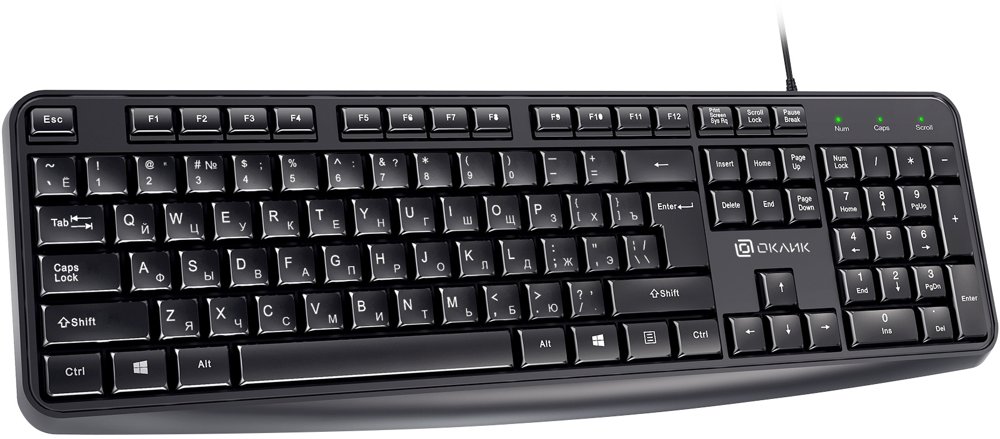 Клавиатура + мышь Оклик S603 клав:черный мышь:черный USB