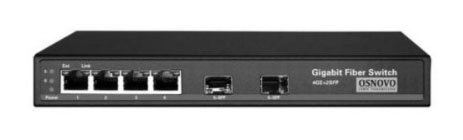 Коммутатор Osnovo SW-7042 4x1Гбит/с 2xКомбо(1000BASE-T/SFP) 2SFP неуправляемый