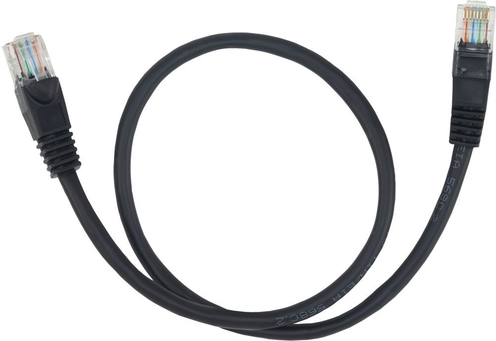 Патч-корд Buro UTP 4 пары cat.5E CCA molded 0.5м черный RJ-45 (m)-RJ-45 (m)