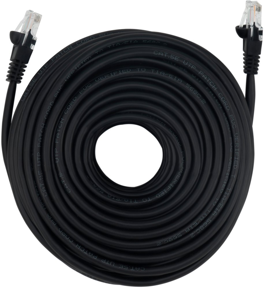 Патч-корд Buro UTP 4 пары cat.5E CCA molded 25м черный RJ-45 (m)-RJ-45 (m)