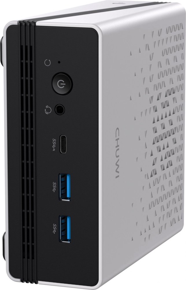 ПК Мини Chuwi UBox Ryzen 5 6600H (3.3) 16Gb SSD512Gb 660M Windows 11 Pro 2x2.5GbitEth WiFi BT 90W белый/черный