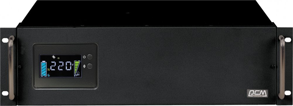 Источник бесперебойного питания Powercom King Pro RM KIN-3000AP LCD 2400Вт 3000ВА черный