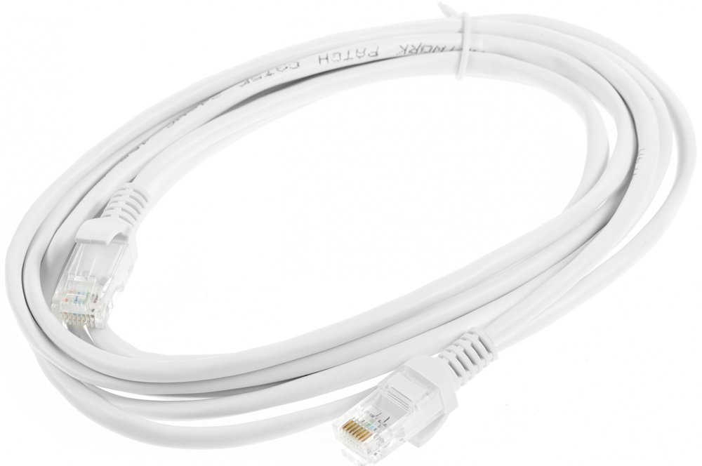 Патч-корд Premier 5-970 UTP 4 пары cat.5E solid CCA molded 3м белый RJ-45 (m)-RJ-45 (m) (5-970W 3.0)