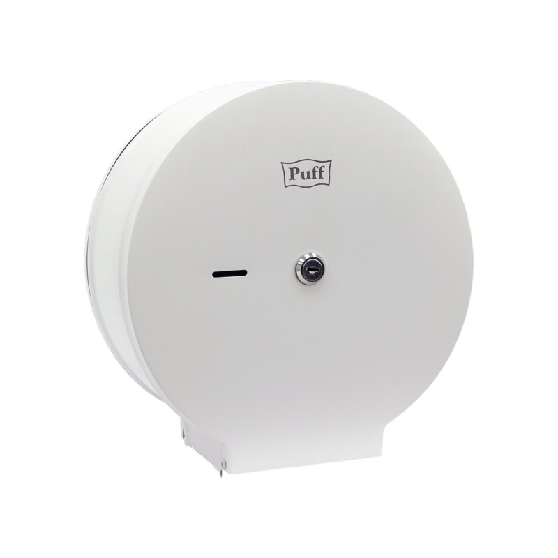 Диспенсер для туалетной бумаги Puff-5160W, нержавеющая сталь, белый
