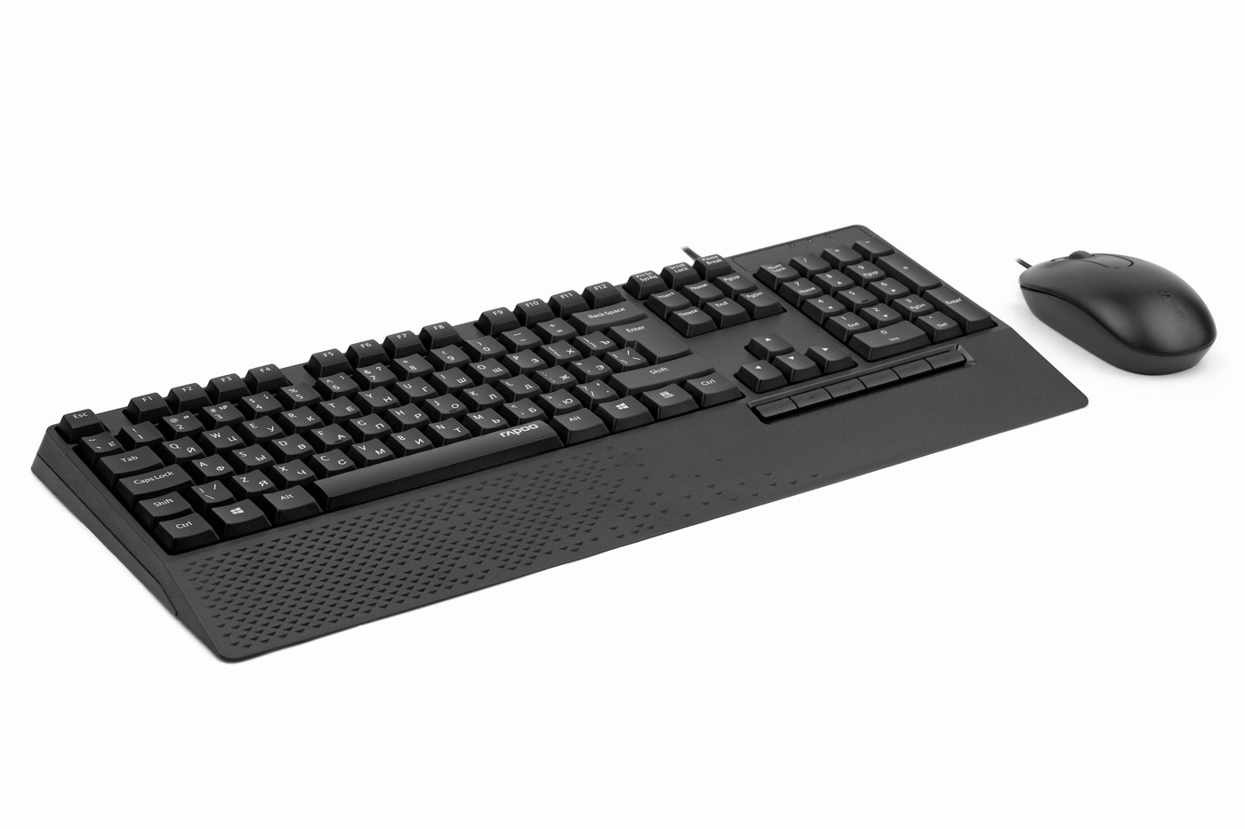 Клавиатура+мышь проводная Rapoo NX2000, черный