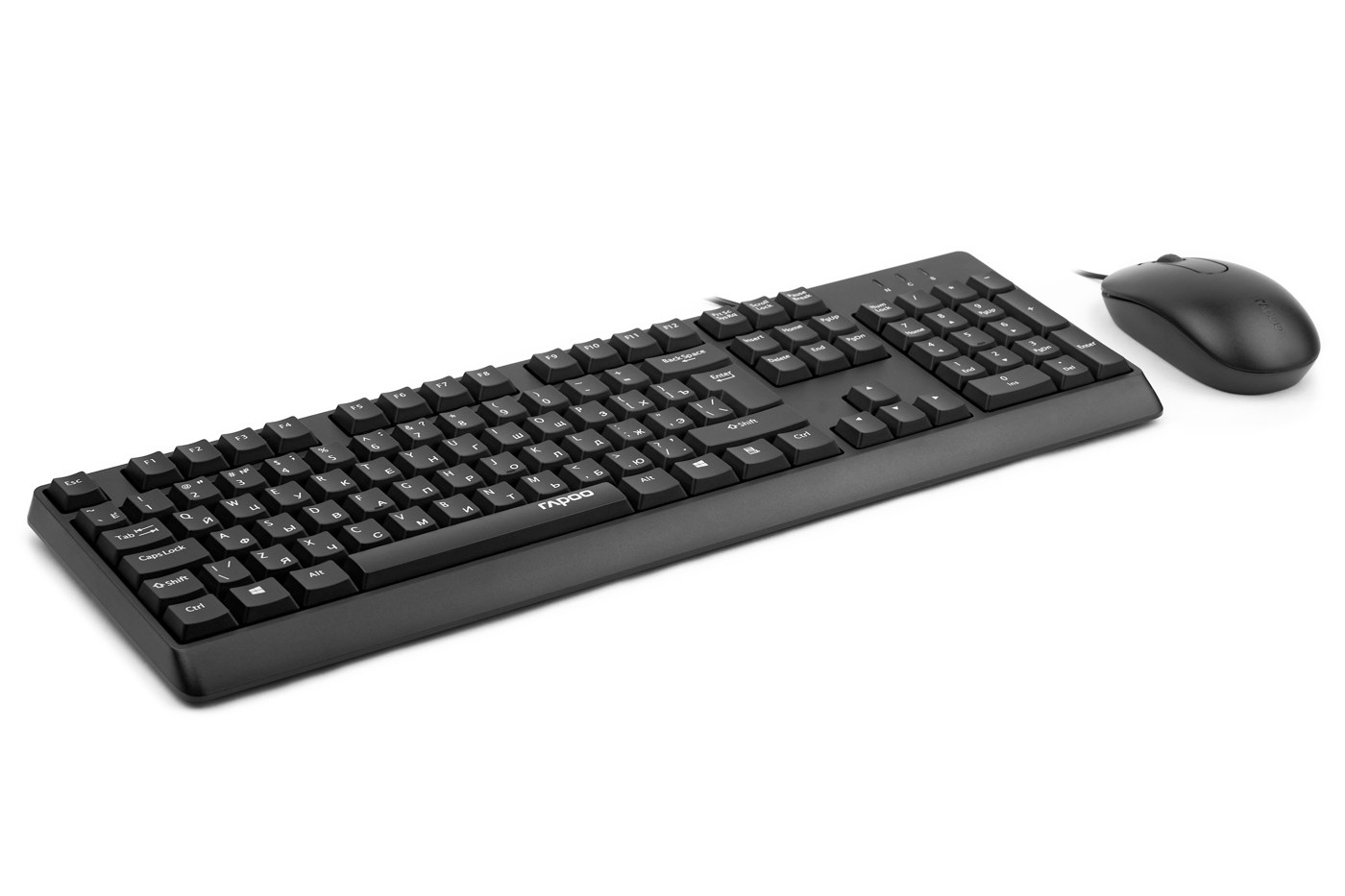 Клавиатура+мышь проводная Rapoo X130PRO, черный
