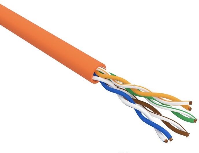 Кабель информационный Rexant 01-0049 кат.5E UTP 4 пары 24AWG LSZH внутренний 305м оранжевый