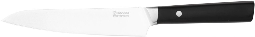 Нож кухонный Rondell Spata RD-1137 стальной универсальный лезв.150мм прямая заточка черный блистер