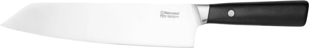 Нож кухонный Rondell Spata RD-2009 стальной шеф лезв.20мм прямая заточка черный блистер