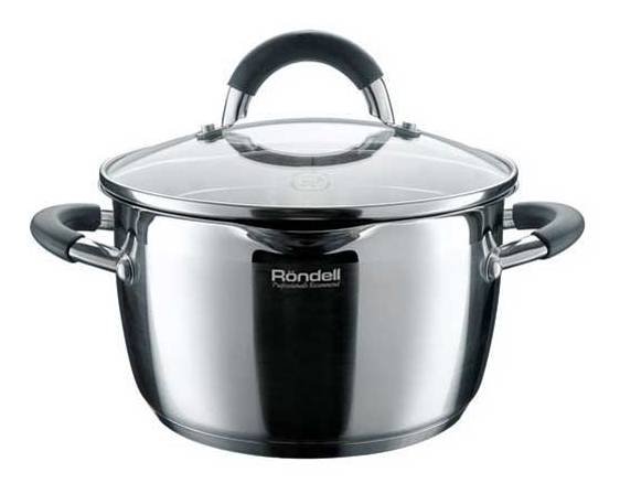 Кастрюля Rondell Flamme RDS-025 5.7л. d=24см (с крышкой) стальной