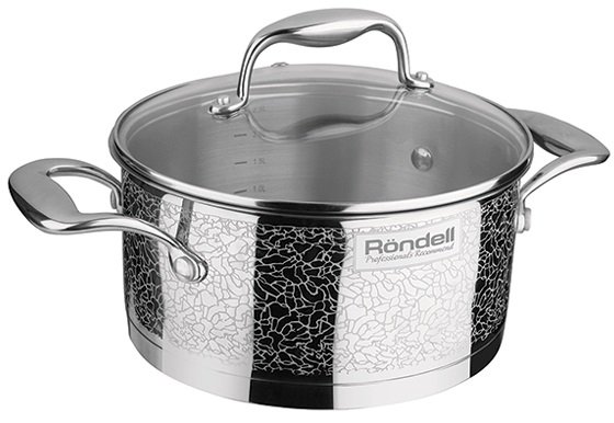 Кастрюля Rondell Vintage RDS-344 5л. d=24см (с крышкой) стальной