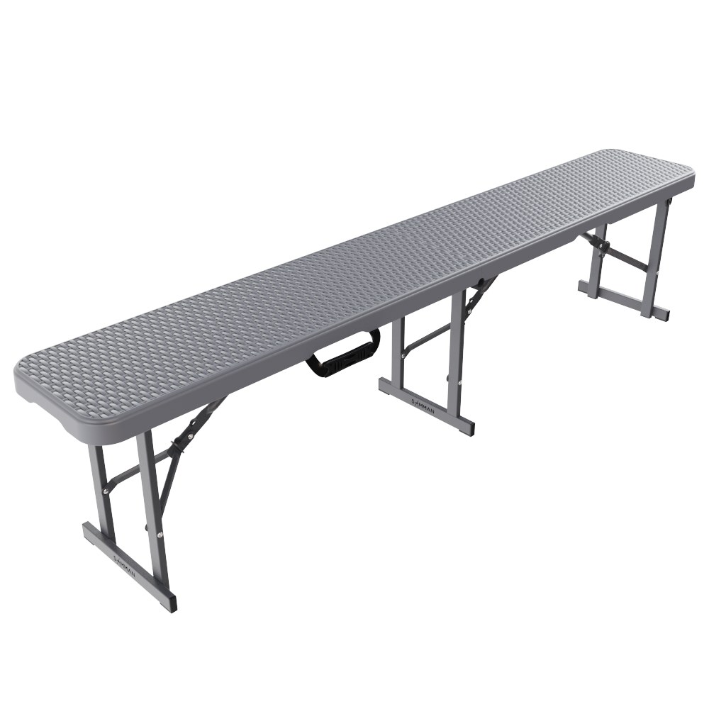 Скамейка складная SAMMAN Vän R 183×30×43 см, серый