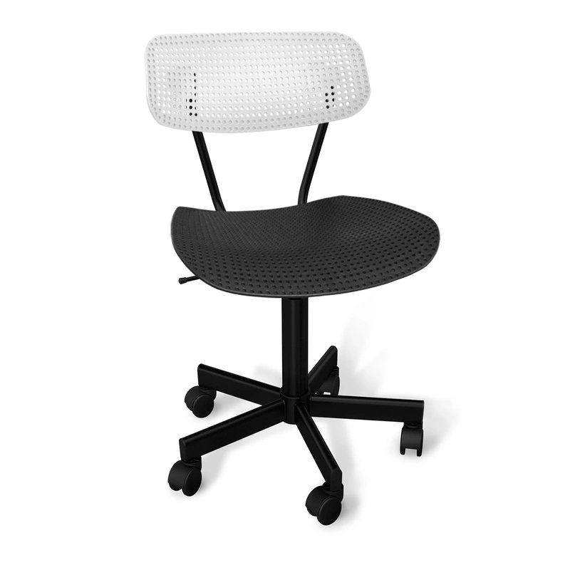 Стул подъемно-поворотный Sheffilton SHT-S85/S121М, белый / черный / черный муар