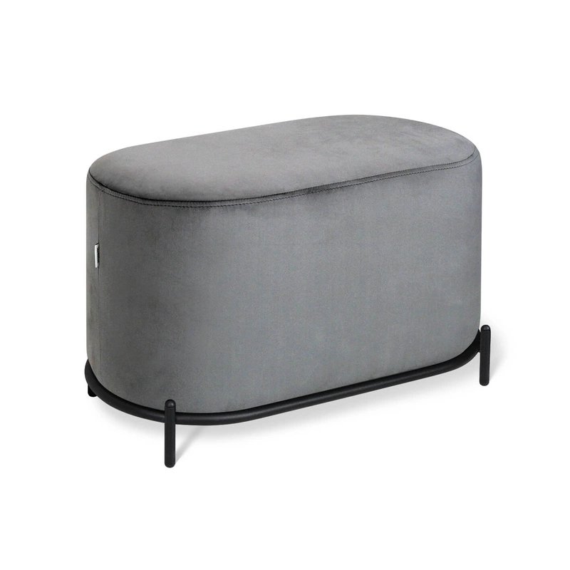 Банкетка Sheffilton SHT-B7, угольно-серый / черный муар
