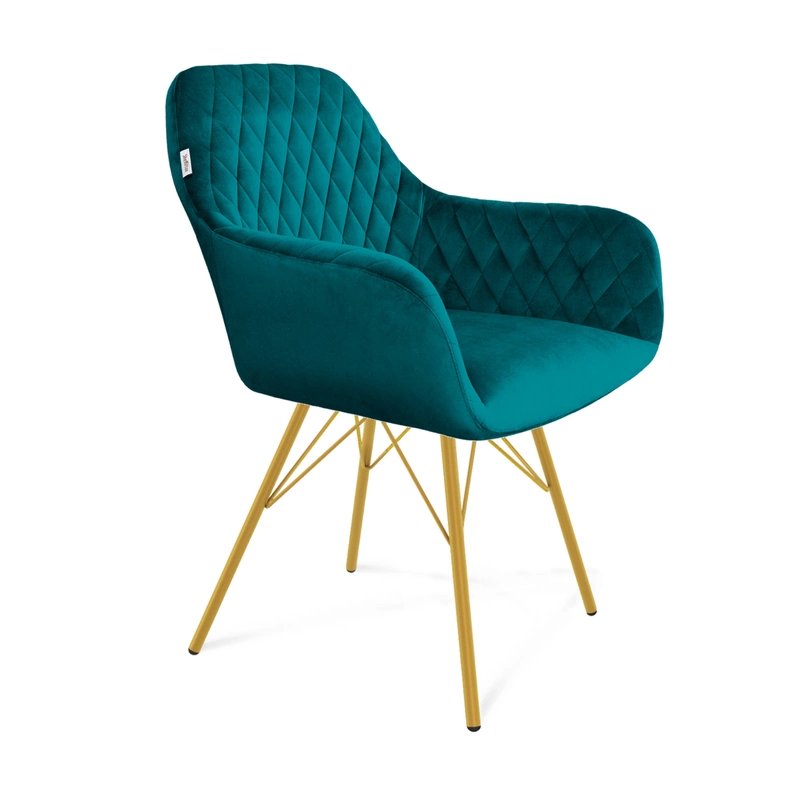 Стул Sheffilton SHT-ST38/S37, альпийский бирюзовый / золото