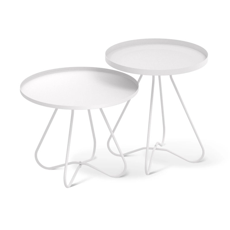Столик журнальный Sheffilton SHT-CT3/CT3-2, белый муар