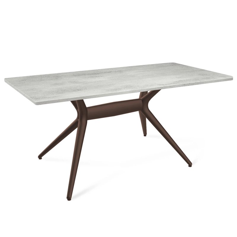 Стол Sheffilton SHT-TU30-2/TT 120/80 МДФ, коричневый / бетон светлый