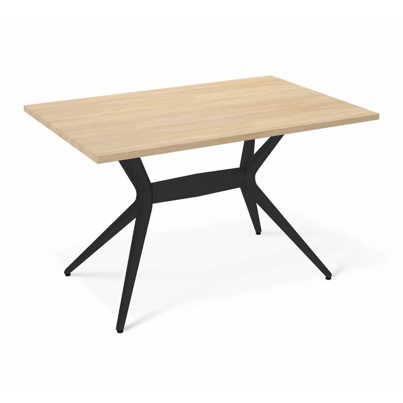 Стол Sheffilton SHT-TU30-2/TT46 120/80, черный / белый дуб