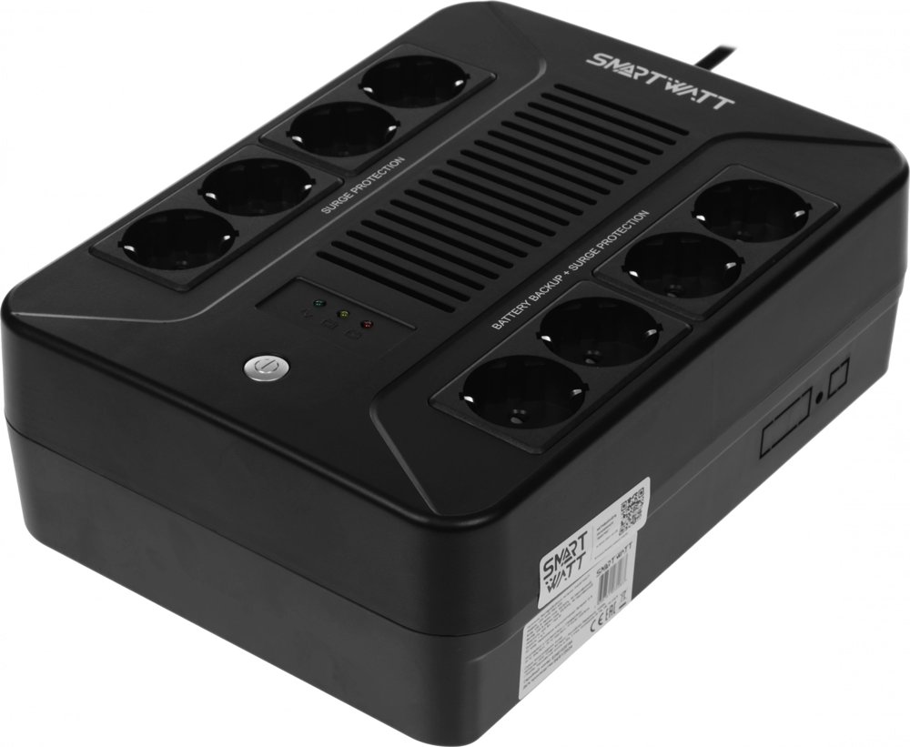 Источник бесперебойного питания Smartwatt Safe Pro 360Вт 600ВА черный