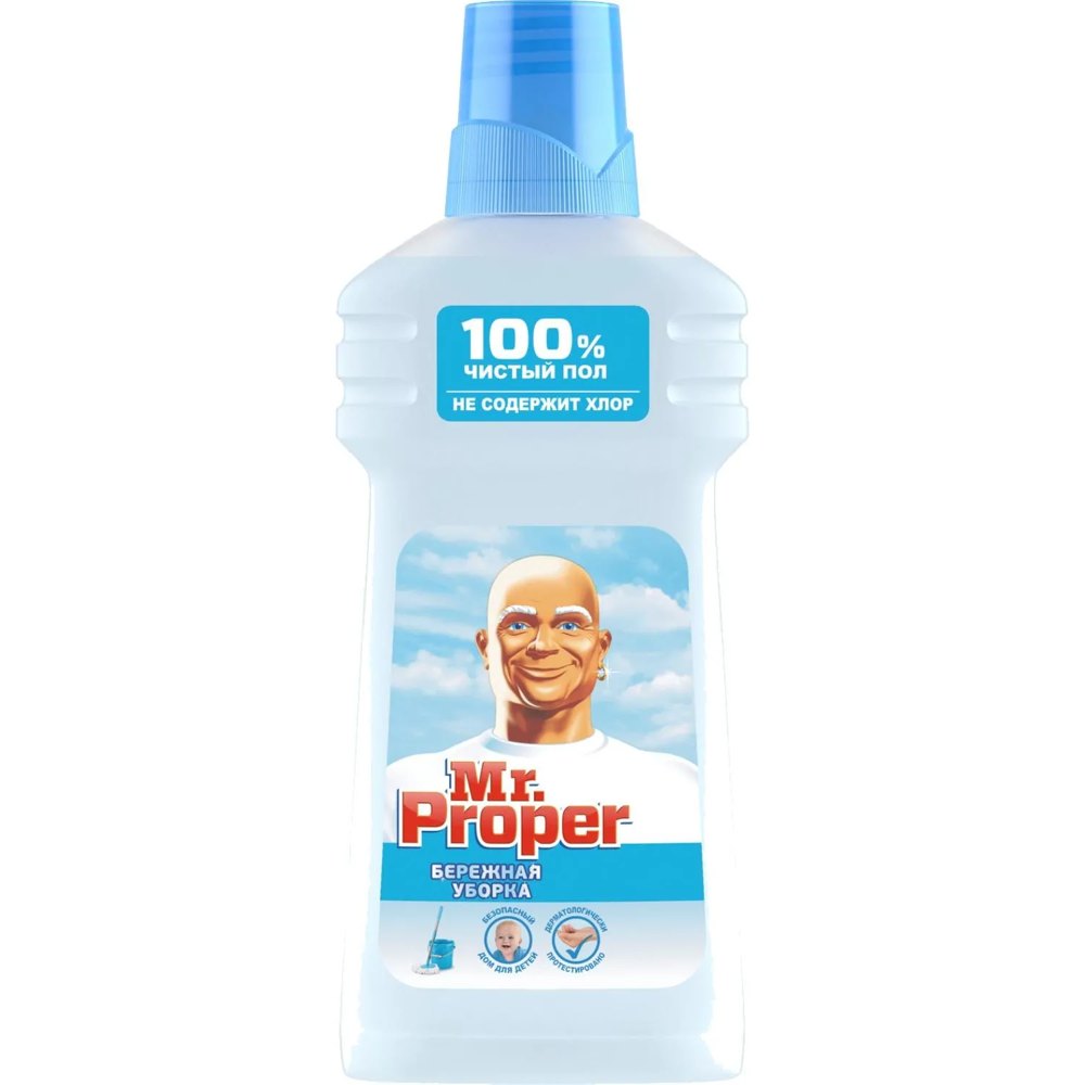Средство для мытья пола Mr. Proper Бережная уборка 0.5 л универсальное