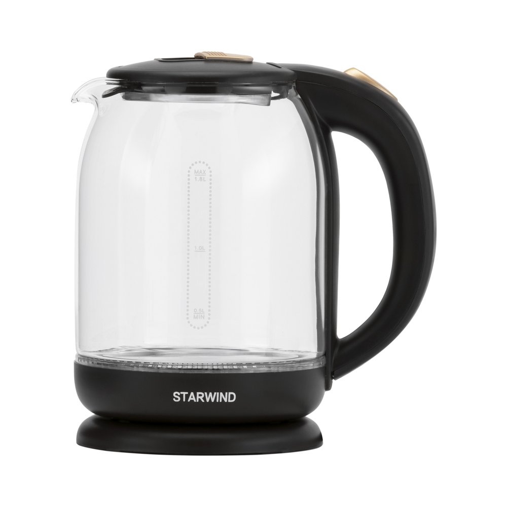 Чайник электрический Starwind SKG1052 1.8л. 1500Вт темно-коричневый/бронзовый корпус: стекло