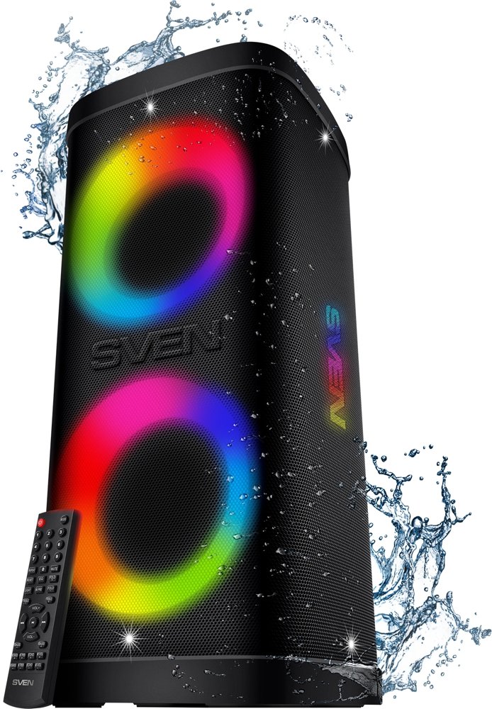 Колонка порт. Sven АС PS-950 черный 160W 1.0 BT/3.5Jack 8800mAh (SV-022396)