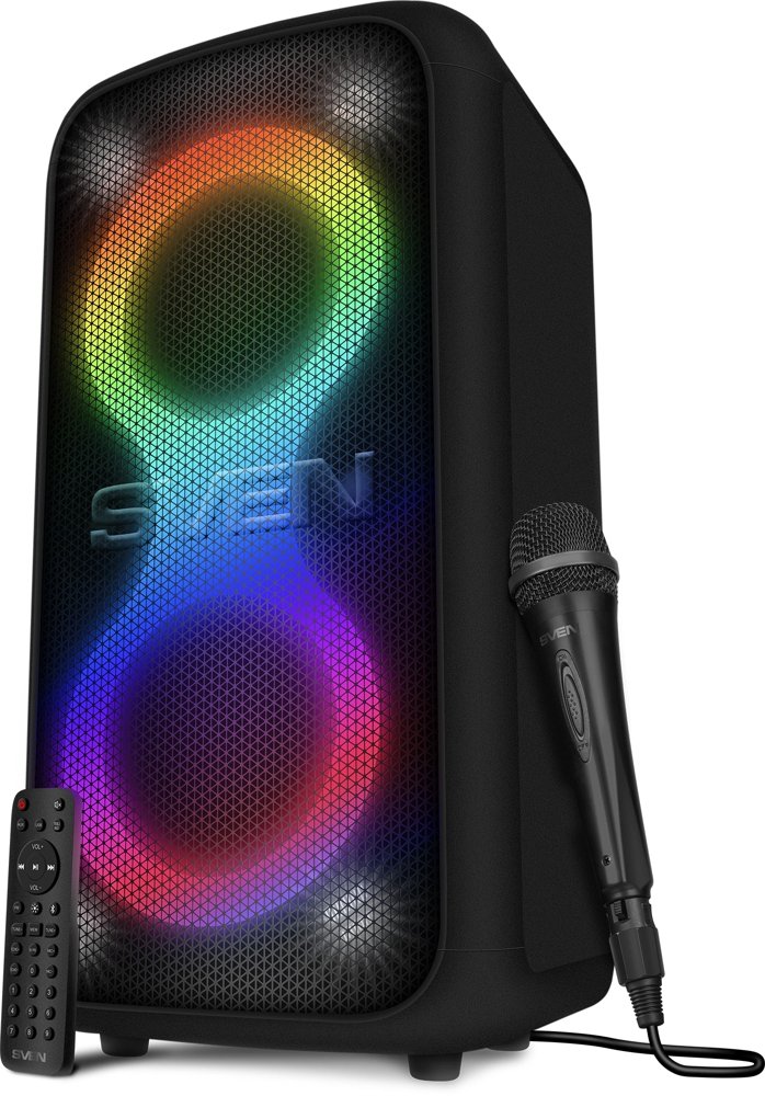 Колонка порт. Sven PS-1000 черный 160W 1.0 BT/3.5Jack 10м 8000mAh (SV-022686)