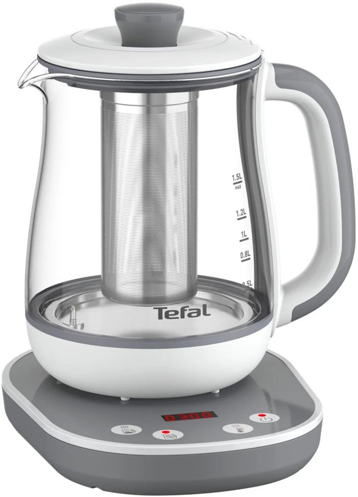 Чайник электрический Tefal BJ551B10 1.5л. 1430Вт белый корпус: стекло/пластик (7211004581)