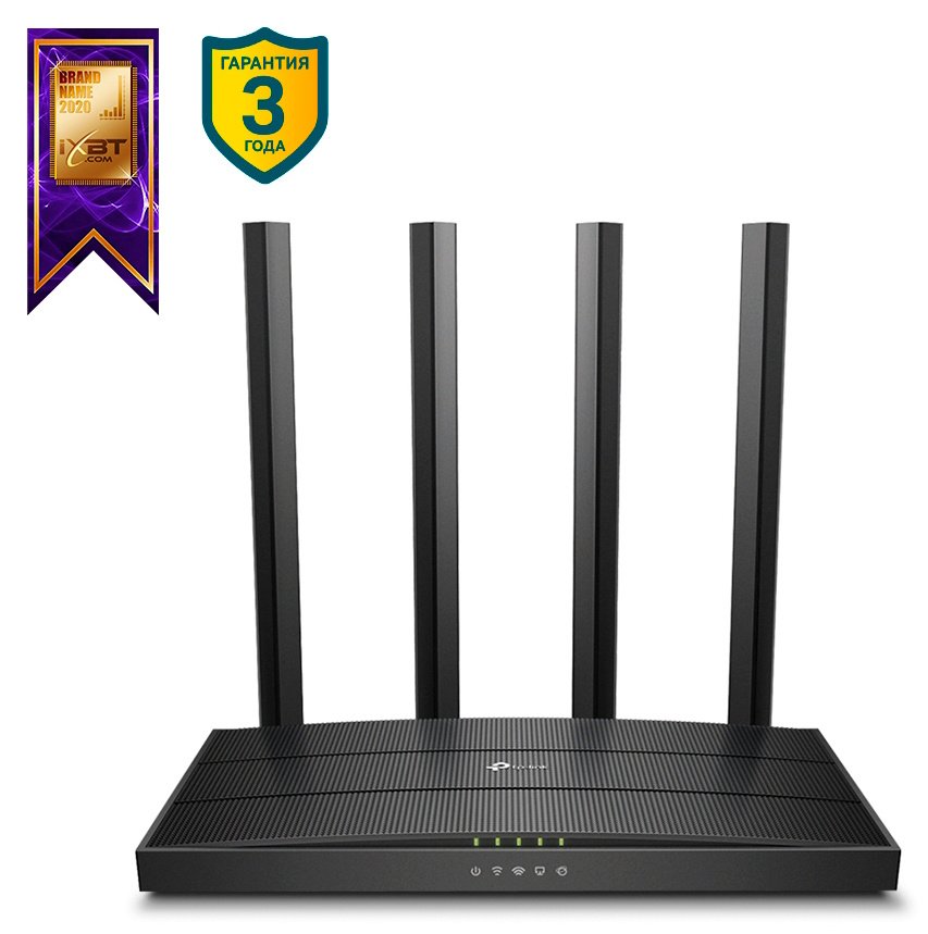 Роутер беспроводной TP-Link Archer C6 AC1200 10/100/1000BASE-TX черный