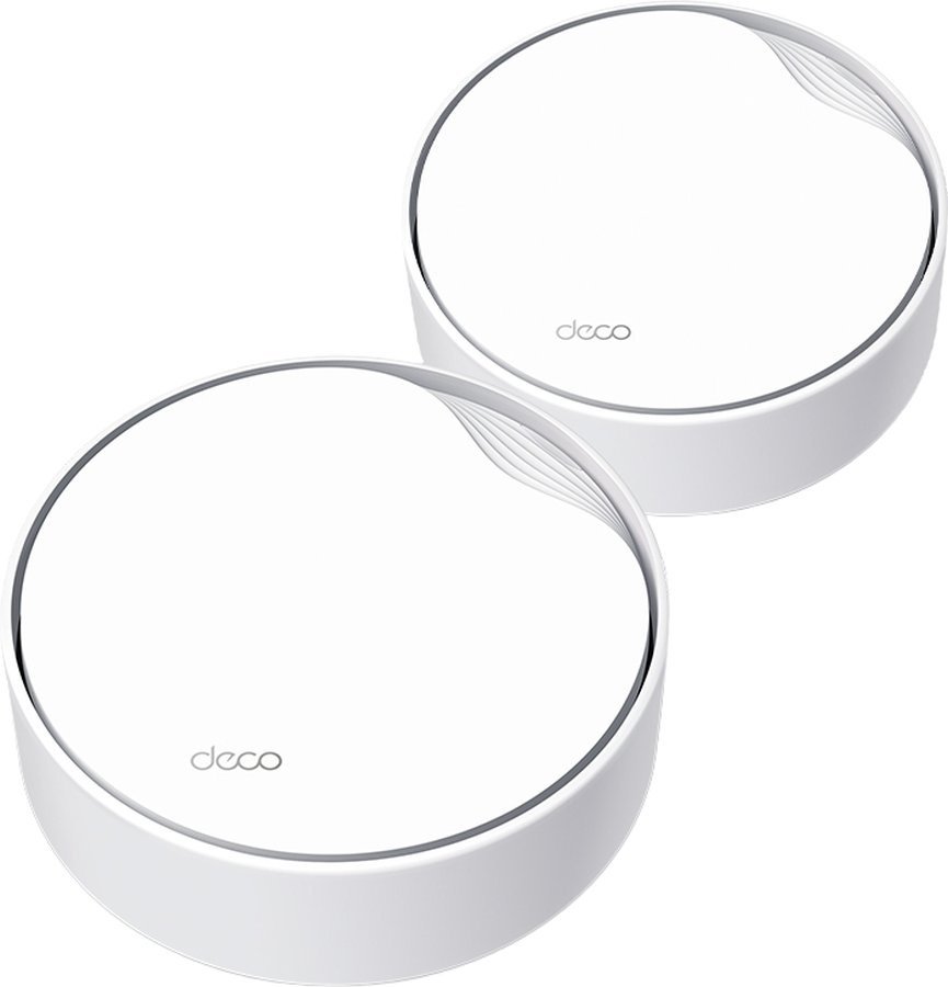 Бесшовный Mesh роутер TP-Link Deco X50-PoE (DECO X50-POE(2-PACK)) AX3000 1000/2500BASE-T белый (упак.:2шт)