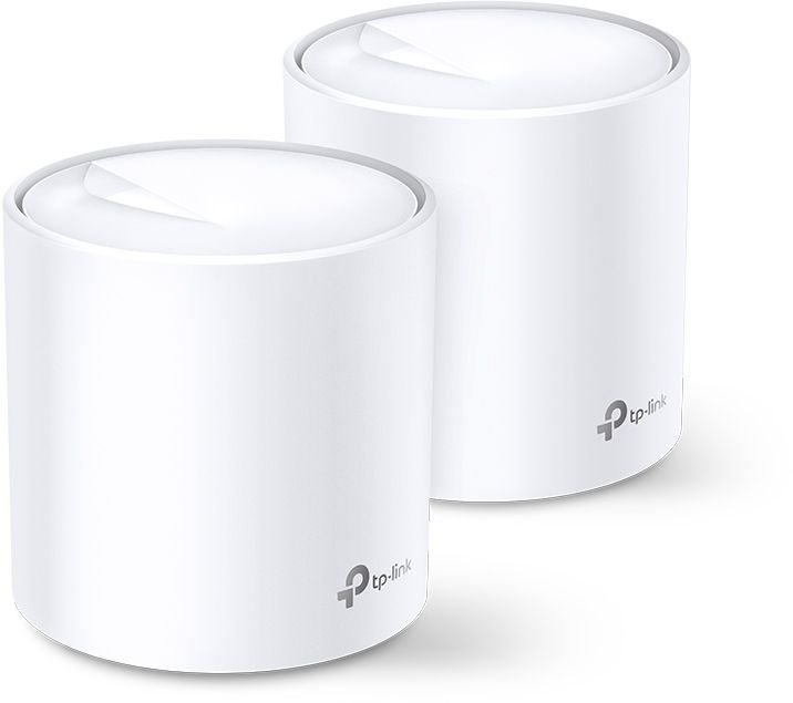 Бесшовный Mesh роутер TP-Link Deco X60(2-Pack) AX5400 10/100/1000BASE-TX белый (упак.:2шт)