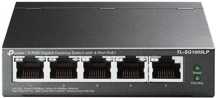 Коммутатор TP-Link TL-SG1005LP (L2) 5x1Гбит/с 4PoE+ 40W неуправляемый