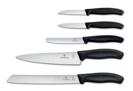 Набор ножей кухон. Victorinox Swiss Classic 6.7133.5G компл.:5предм. черный подар.коробка