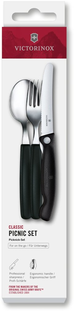 Набор столовых приборов Victorinox Swiss Classic 6.7193.3F набор из 3предм. черный
